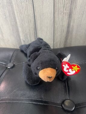 Retired Blackie The Wild Bear Ty Beanie Babies Baby With Original Tag
